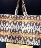 Wrangler Handbags - Wallets Coffee Wrangler Tote Bag Southwestern Oversized