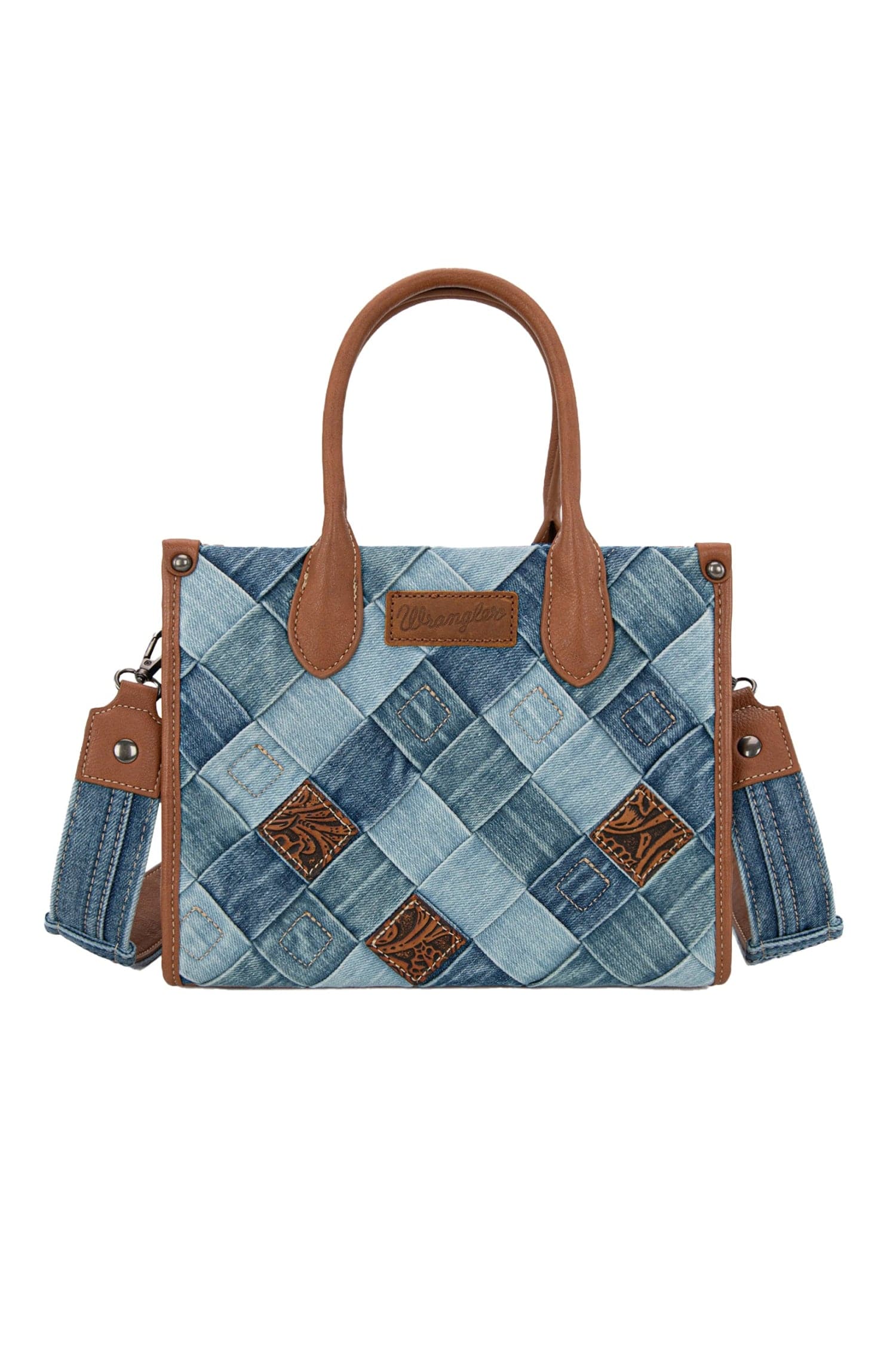 Wrangler Handbags - Wallets Denim Wrangler Handbag Denim Patchwork Crossbody