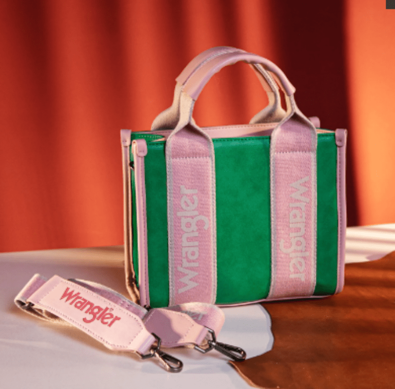 Wrangler Handbags & Wallets Green Wrangler Colour Block Small Tote/Crossbody Handbag