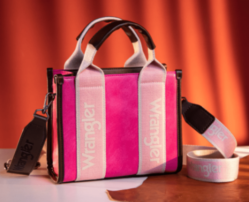 Wrangler Handbags & Wallets Hot Pink Wrangler Colour Block Small Tote/Crossbody Handbag