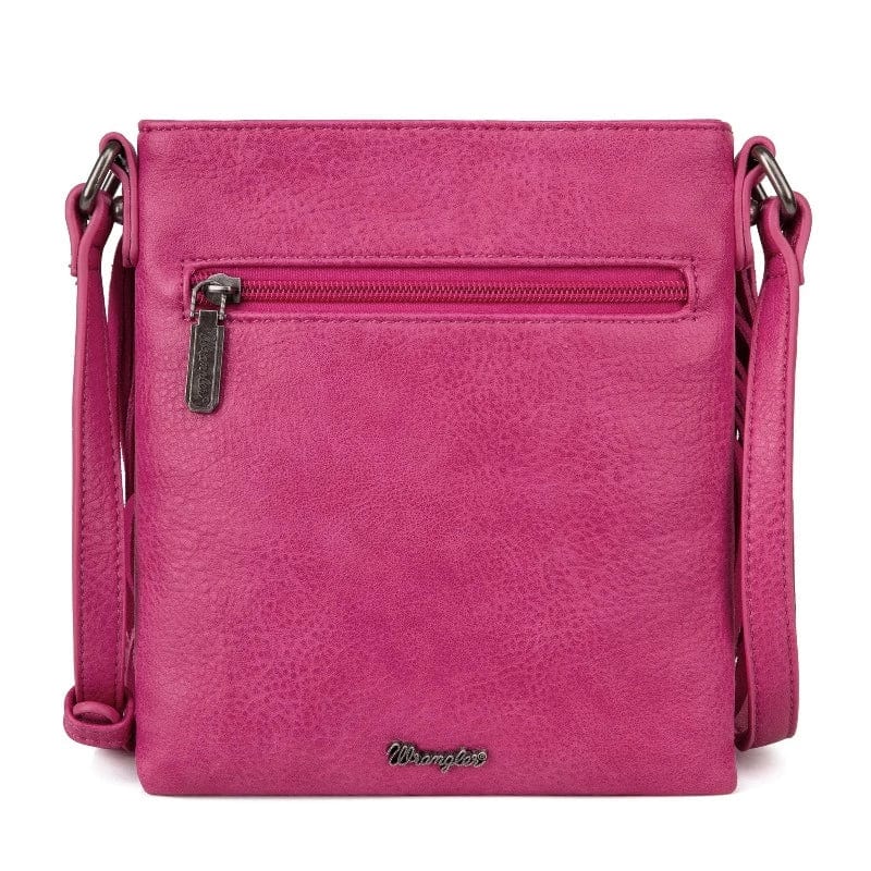 Wrangler Handbags & Wallets Hot Pink Wrangler Crossbody Bag Jean Pocket Leather Fringe (WG44-8360HPK)