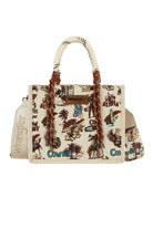 Wrangler Handbags - Wallets Natural Wrangler Handbag Rodeo Print Crossbody