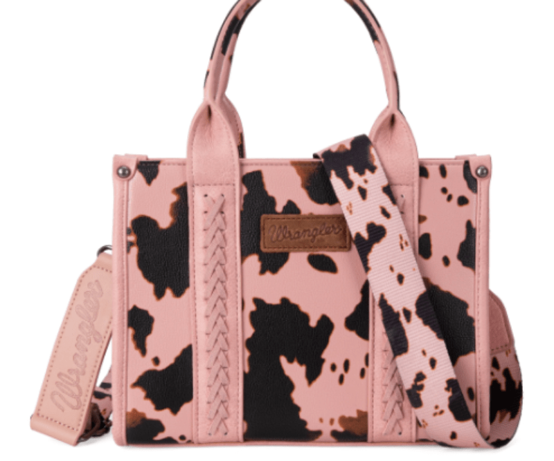 Wrangler Handbags & Wallets Pink Wrangler Crossbody Handbag Cow Print
