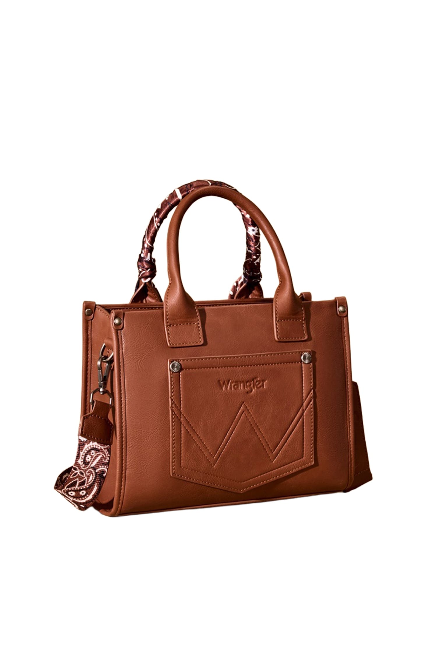 Wrangler Handbags - Wallets Tan Wrangler Handbag Paisley Crossbody