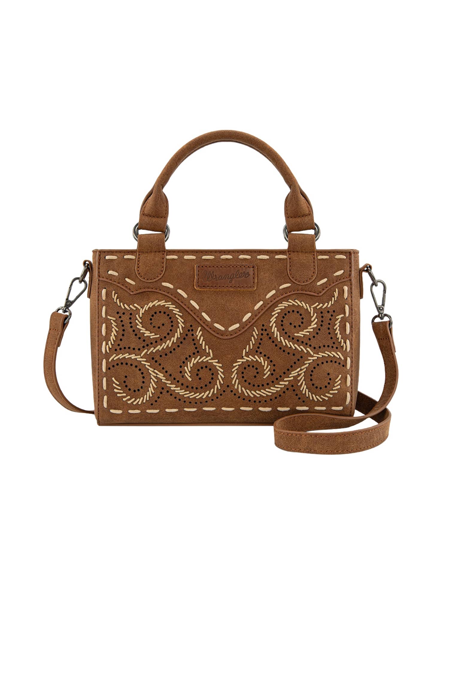 Wrangler Handbags - Wallets Tan Wrangler Handbag Swirl Crossbody