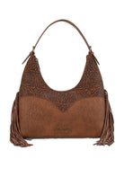 Wrangler Handbags - Wallets Tan Wrangler Handbag Tooled Fringe