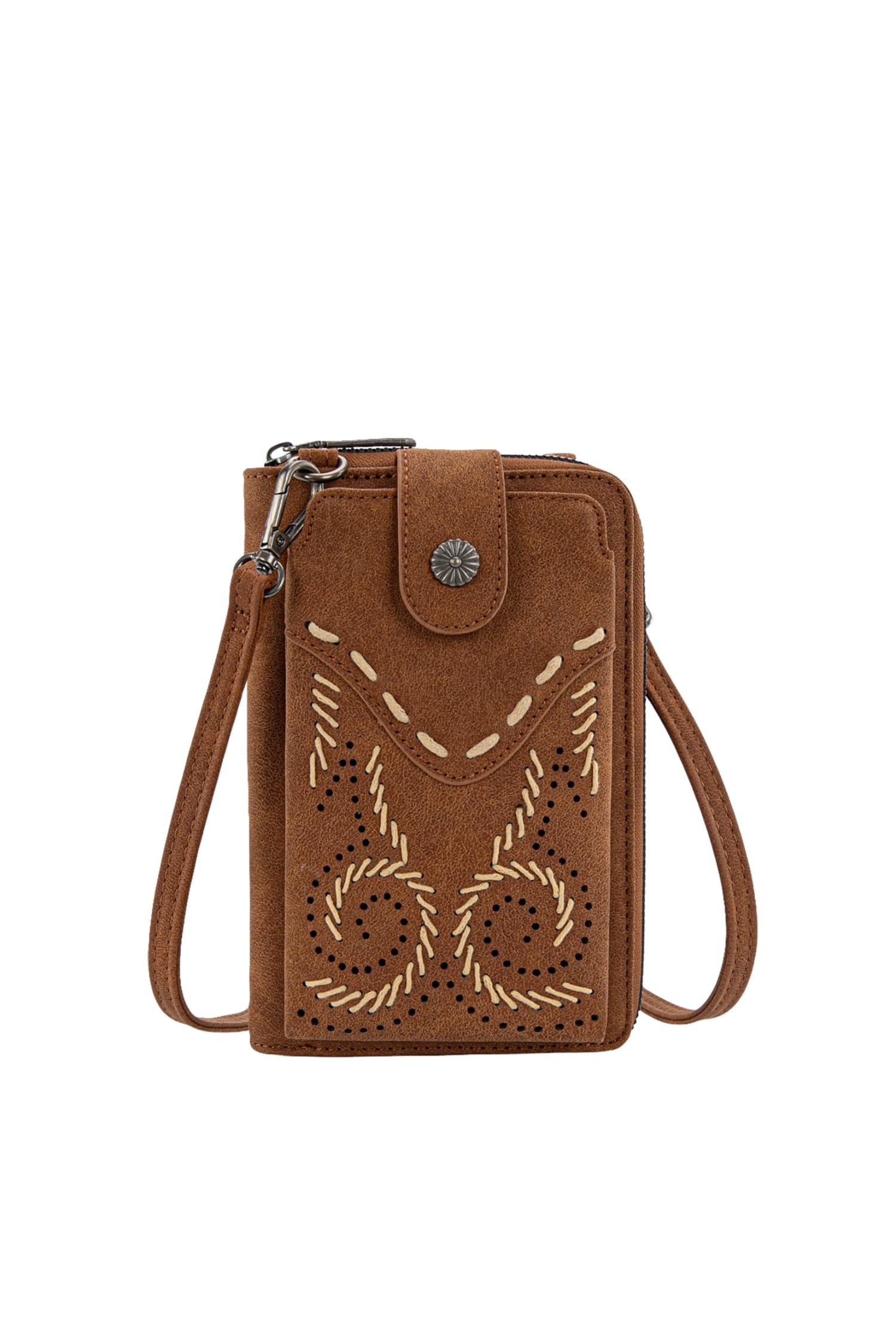 Wrangler Handbags - Wallets Tan Wrangler Phone Wallet Swirl