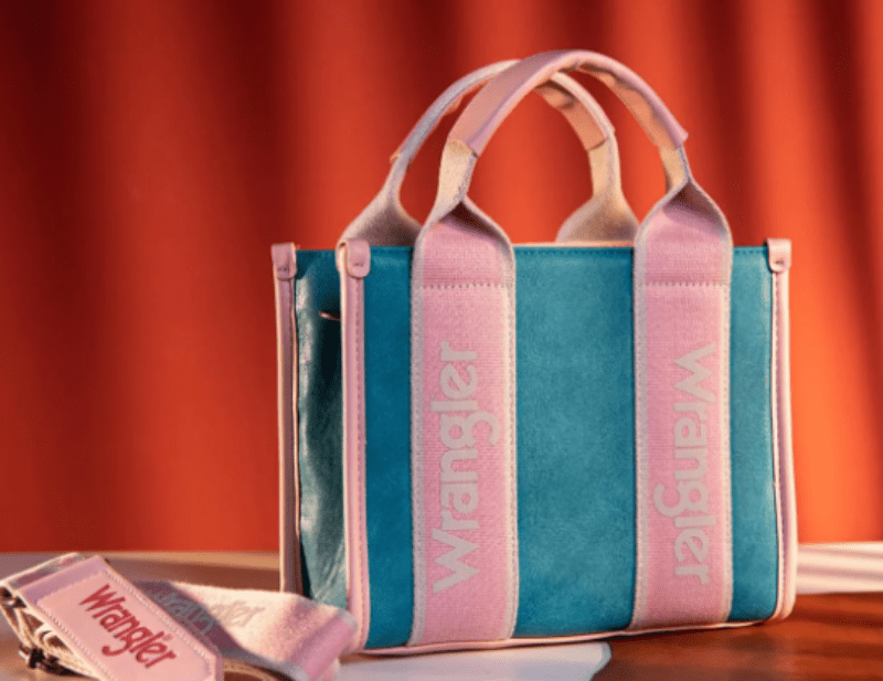 Wrangler Handbags & Wallets Turquoise Wrangler Colour Block Small Tote/Crossbody Handbag