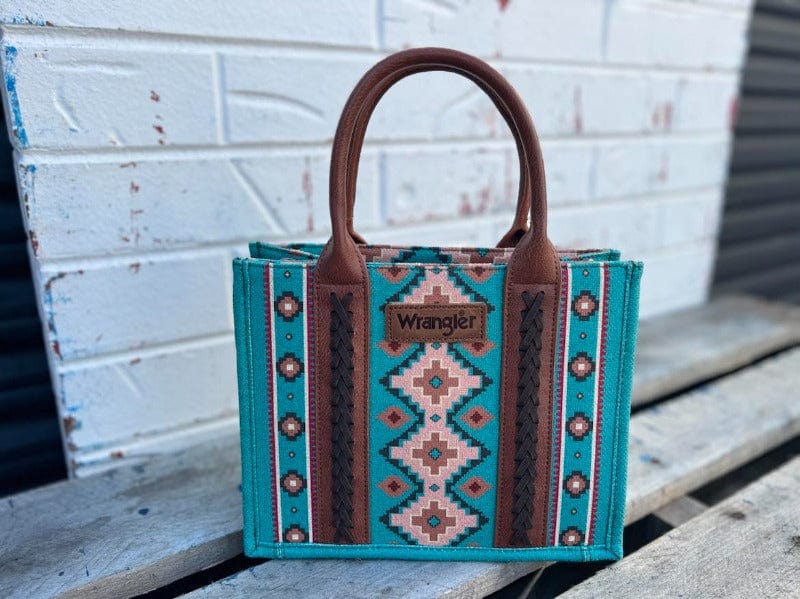 Wrangler Handbags & Wallets Turquoise Wrangler Southwestern Crossbody Bag (WG2202-8120TU)