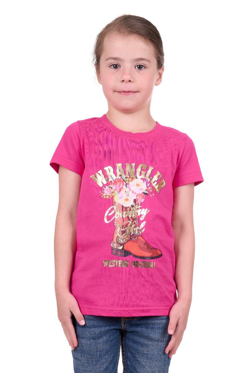 Wrangler Kids Shirts 02 / Pink Wrangler Tee Girls Penny