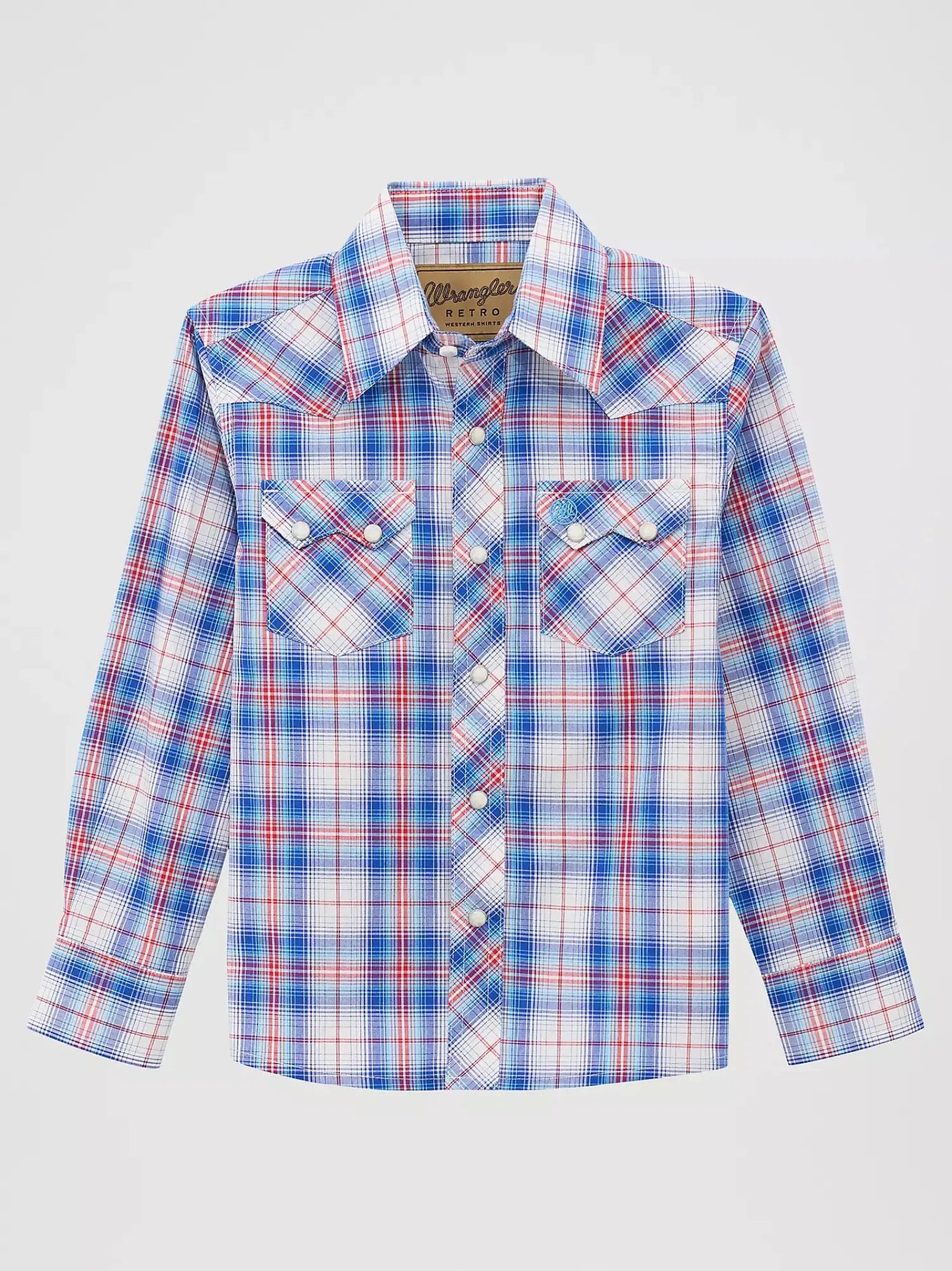 Wrangler Kids Shirts M / Red/White/Blue Wrangler Shirt Boys Retro Check