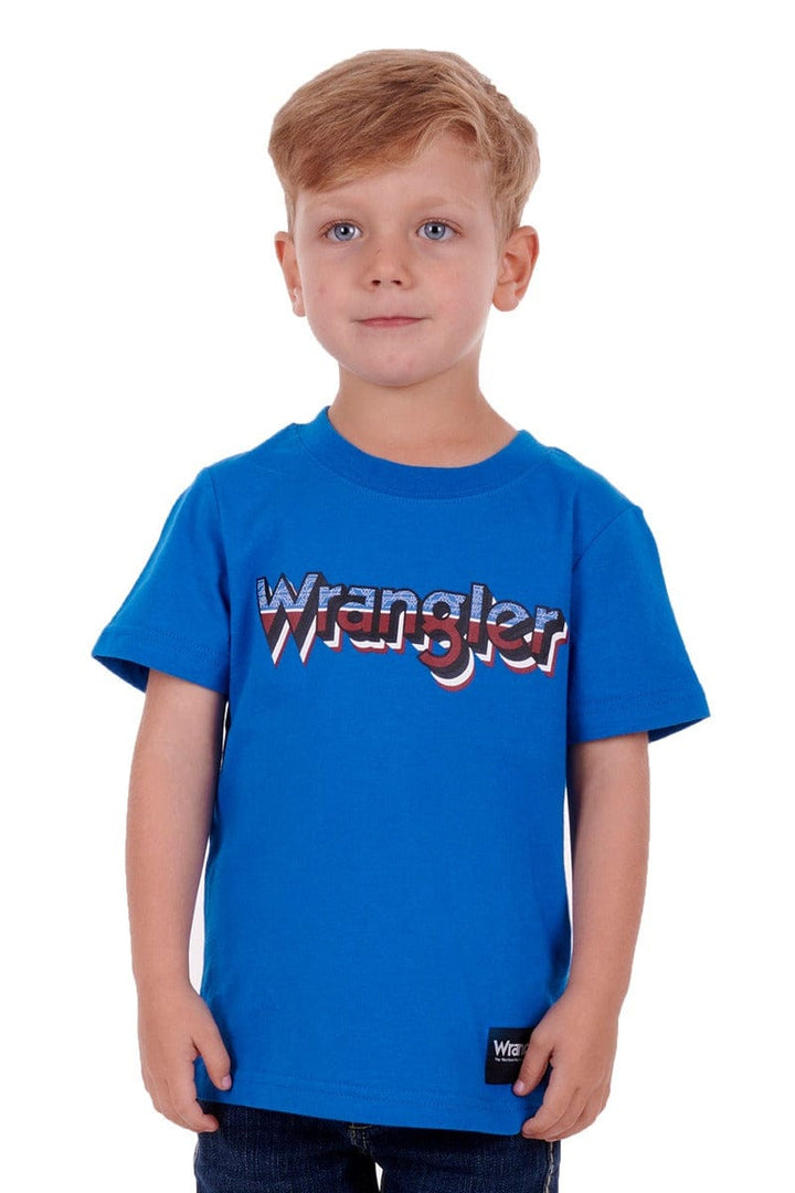 Wrangler Kids Tops 02 / Royal Blue Wrangler Tee Boys Phillips (X3S3557855)