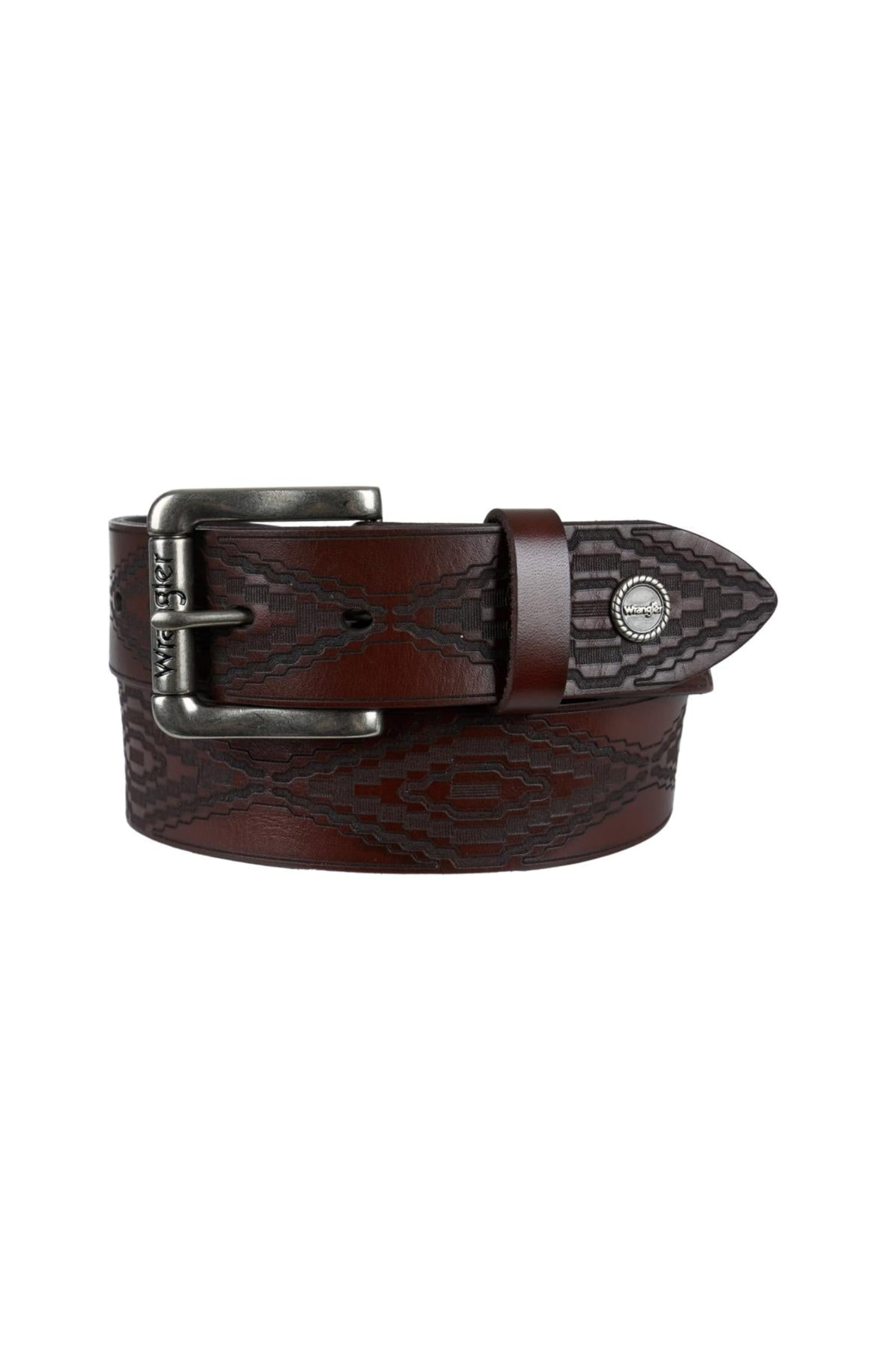 Wrangler Mens Belts 38in / Dark Tan Wrangler Belt Mens Memphis
