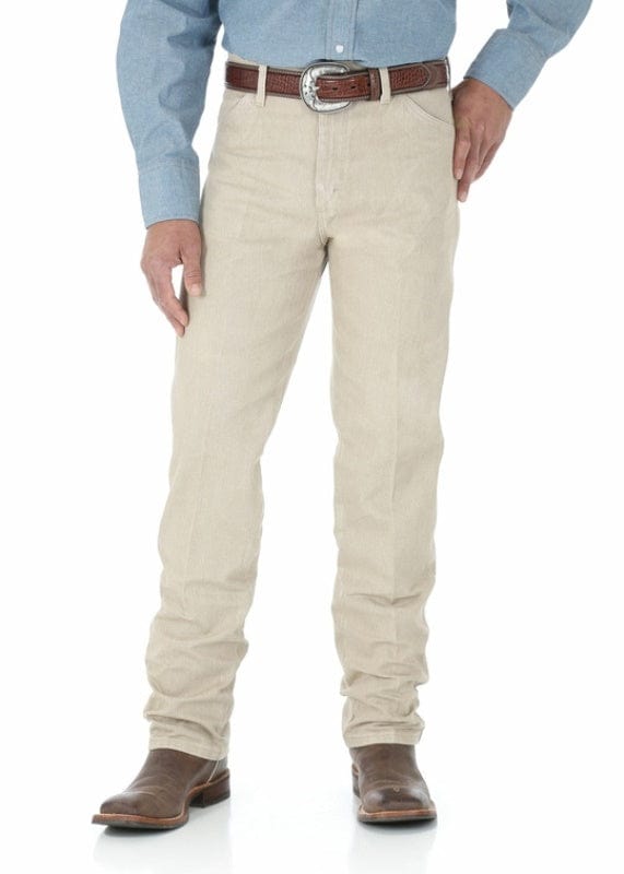 Wrangler Mens Jeans Wrangler Mens Original Fit Cowboy Cut Jeans Pre Washed Tan (13MWZTN)