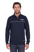 Wrangler Mens Jumpers- Jackets - Vests S / Navy Wrangler Jumper Mens Dale 1/4 Zip