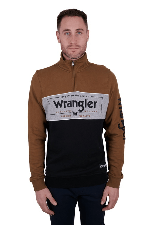 Wrangler Mens Jumpers, Jackets & Vests Wrangler Jumper Mens Bartlett 1/4 Zip