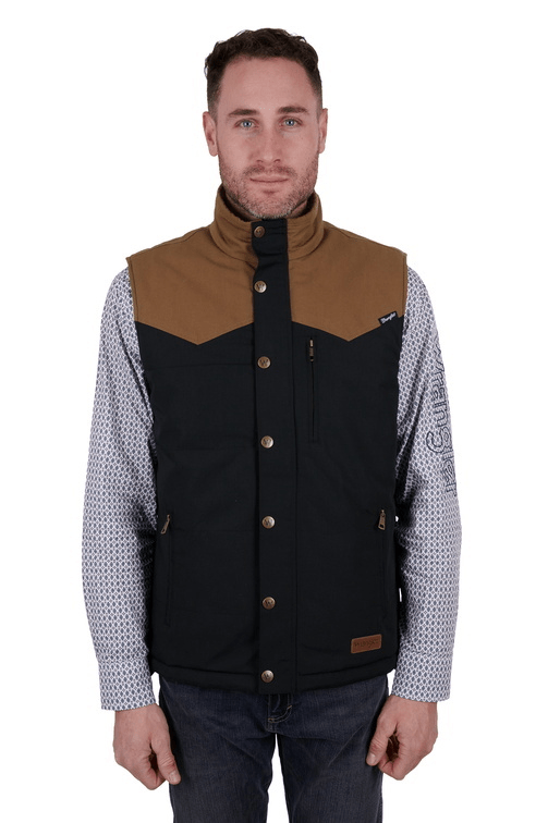 Wrangler Mens Jumpers, Jackets & Vests Wrangler Vest Mens Spencer