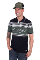 Wrangler Mens Shirts S / Black/Cypress Wrangler Polo Mens Chris