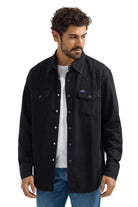 Wrangler Mens Shirts S / Black Wrangler Shirt Mens Classic Fit Denim