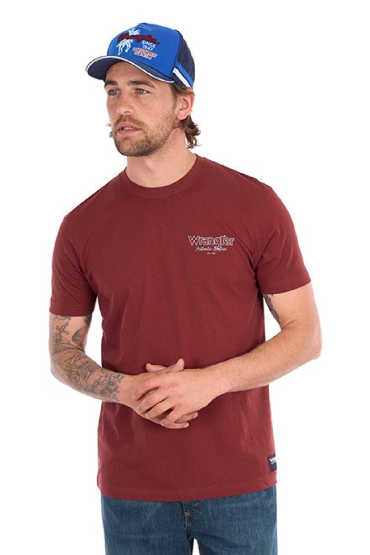 Wrangler Mens Shirts S / Cognac Wrangler Tee Mens Richard