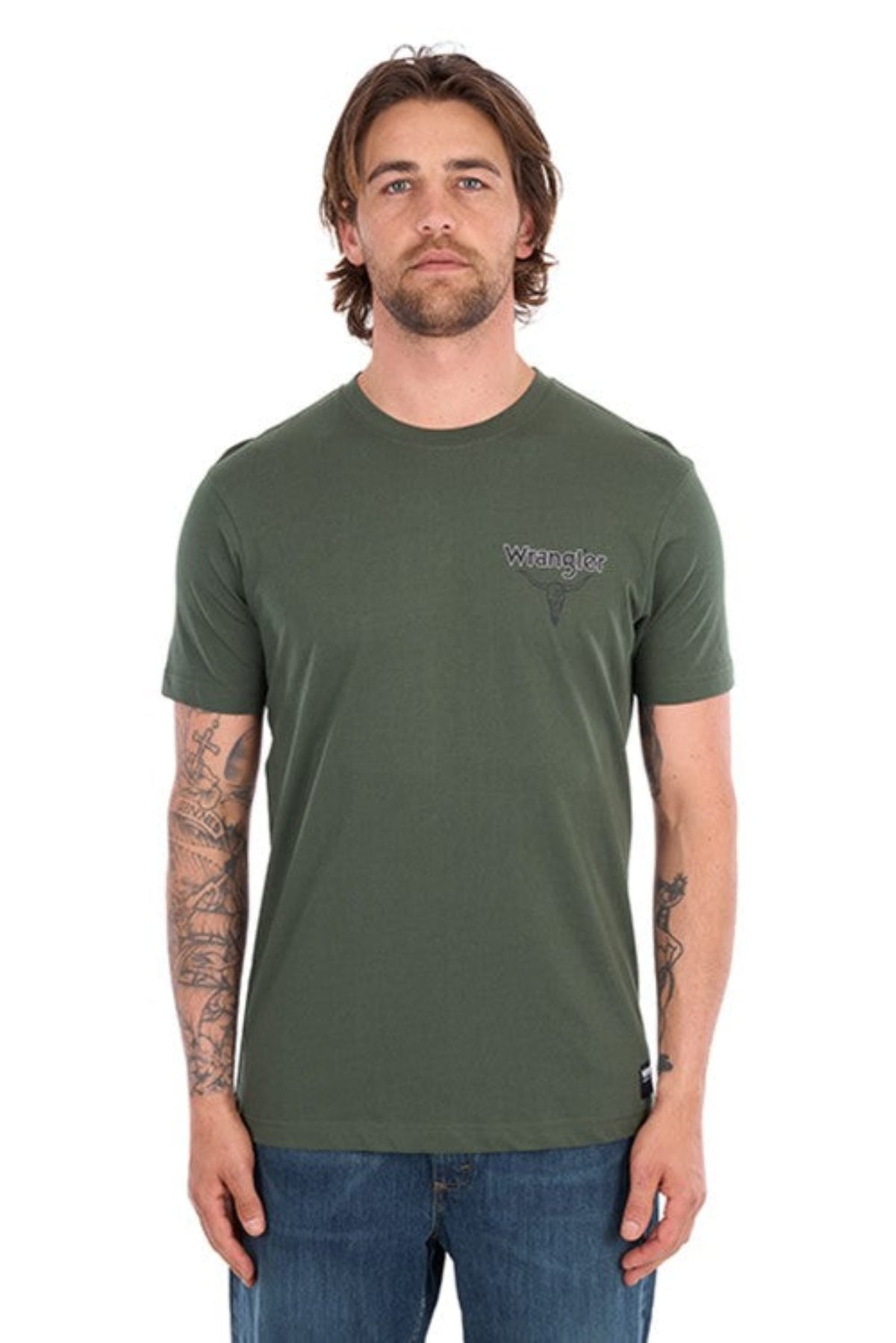 Wrangler Mens Shirts S / Cypress Wrangler Tee Mens Jay