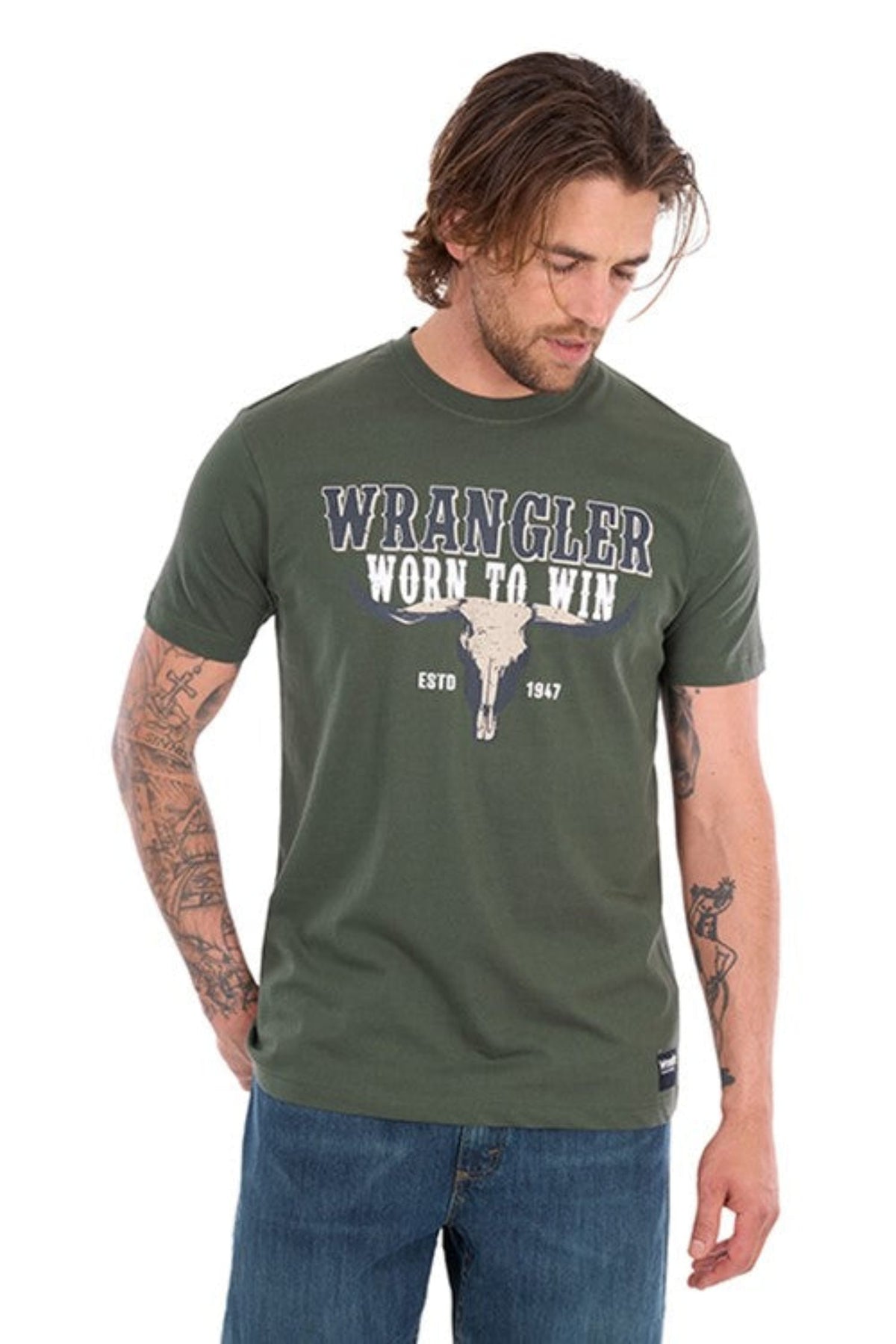 Wrangler Mens Shirts S / Cypress Wrangler Tee Mens Scott