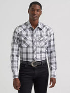 Wrangler Mens Shirts S / Grey/White Wrangler Shirt Mens Retro Check