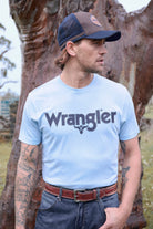 Wrangler Mens Shirts S / Light Blue Wrangler Tee Mens Blake