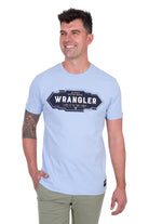 Wrangler Mens Shirts S / Light Blue Wrangler Tee Mens Roy