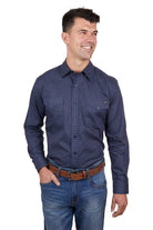 Wrangler Mens Shirts S / Navy/Blue Wrangler Shirt Mens Cam