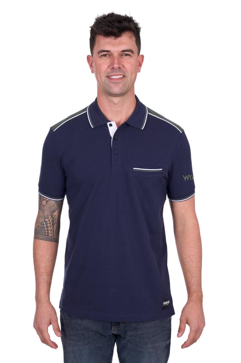 Wrangler Mens Shirts S / Navy Wrangler Polo Mens Jarrod