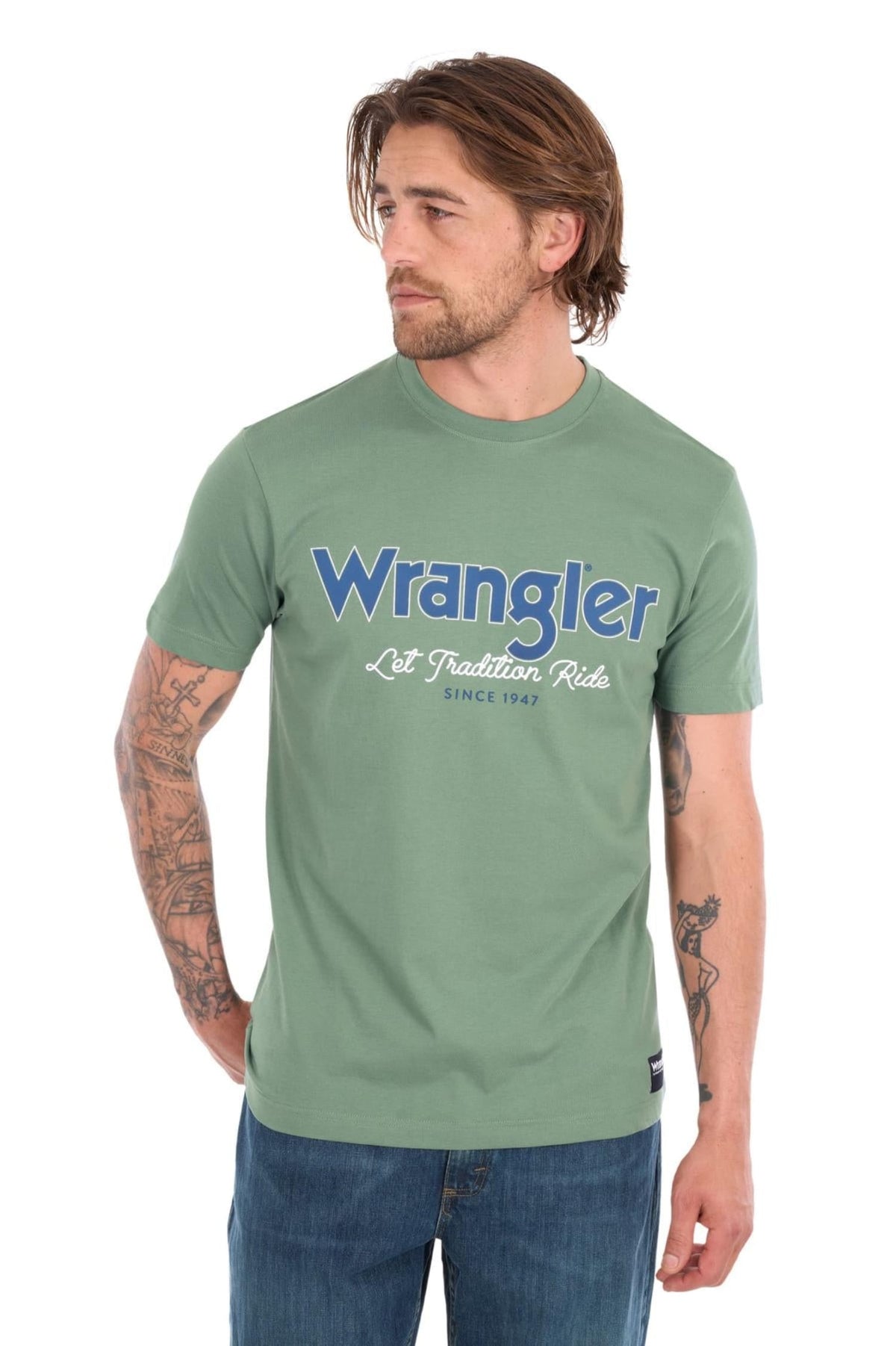 Wrangler Mens Shirts S / Sage Wrangler Tee Mens Charlie