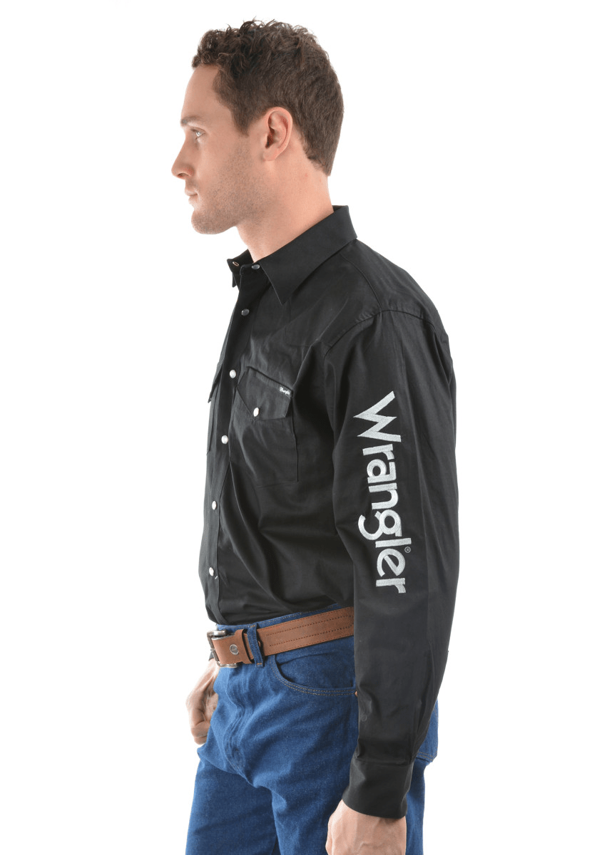 Wrangler Mens Shirts Wrangler Mens Logo Rodeo Shirt