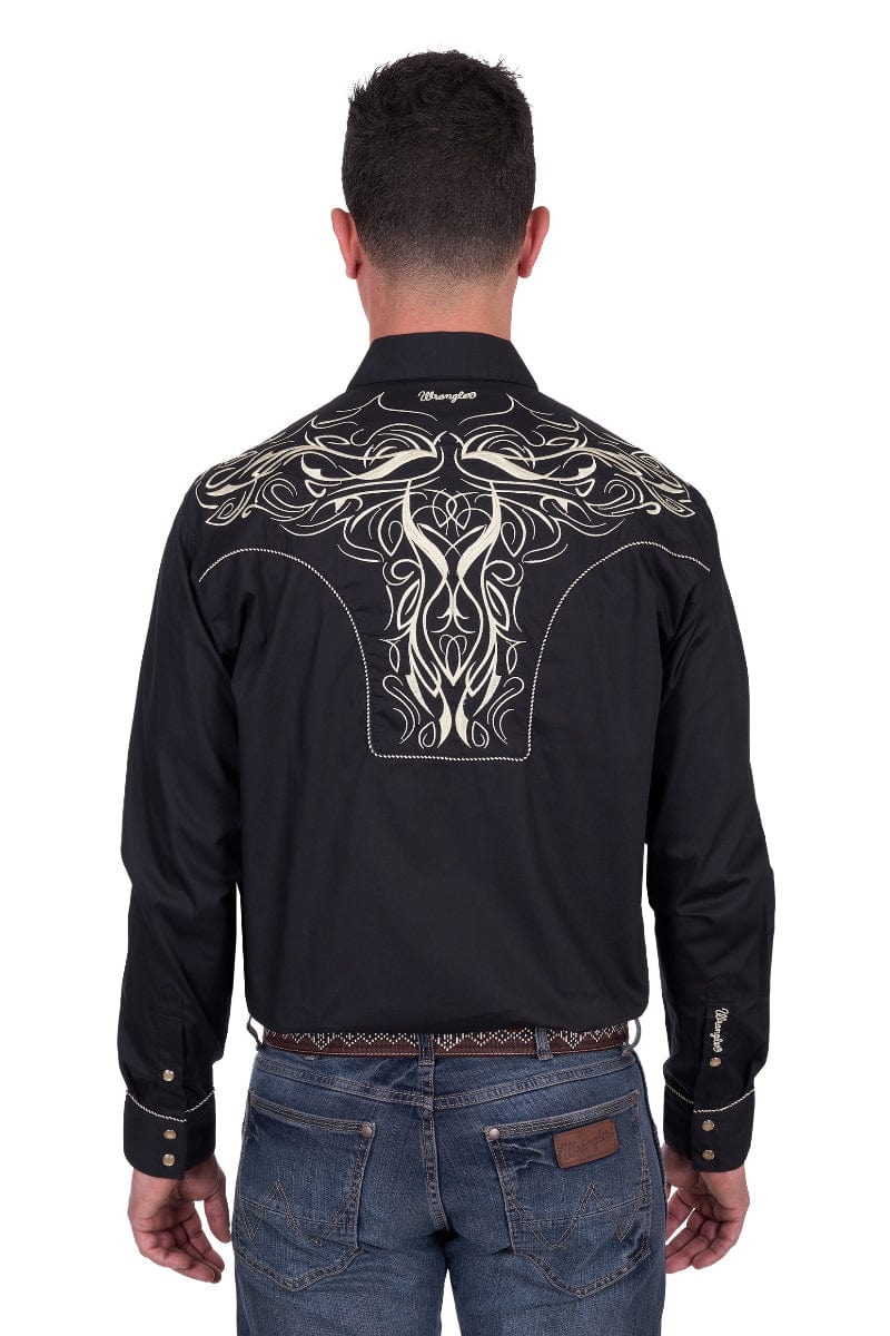 Wrangler Mens Shirts Wrangler Shirt Mens Carlos Embroidered
