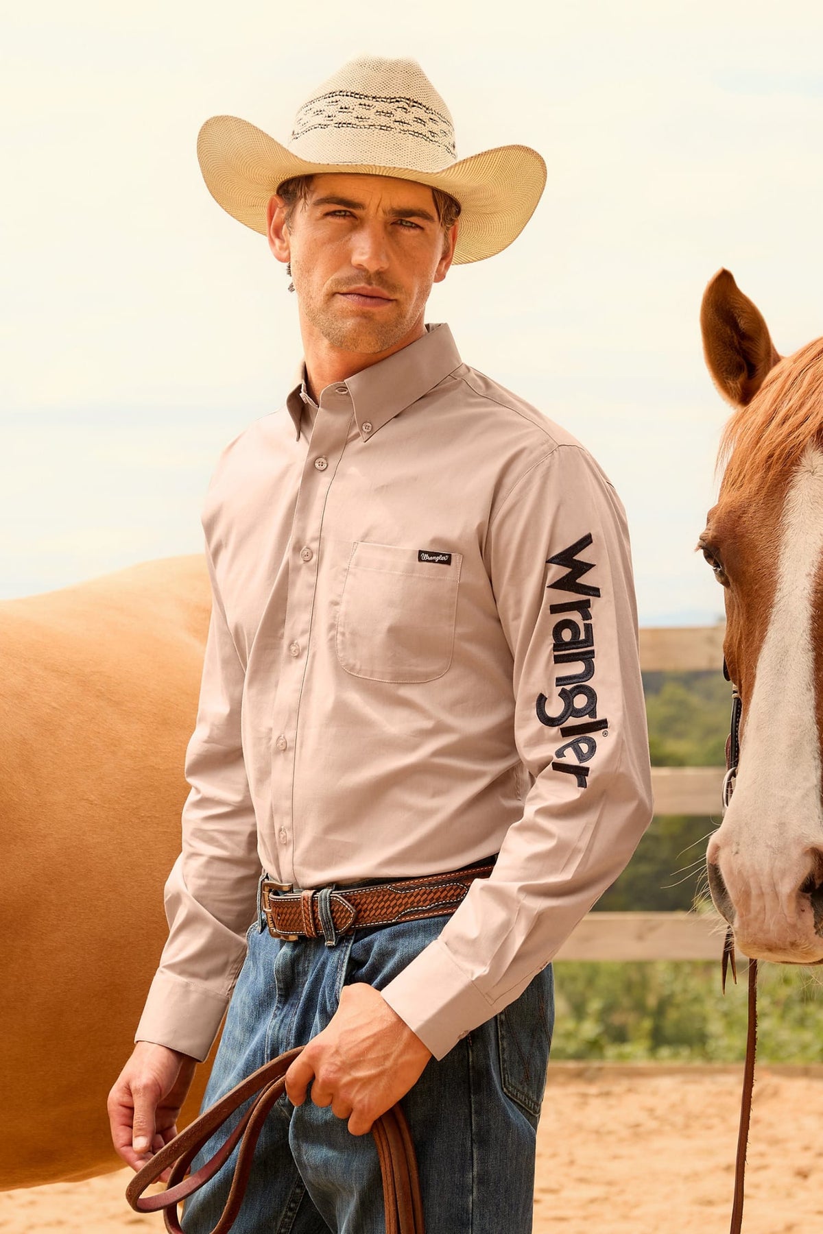 Wrangler Mens Shirts Wrangler Shirt Mens Flex Logo