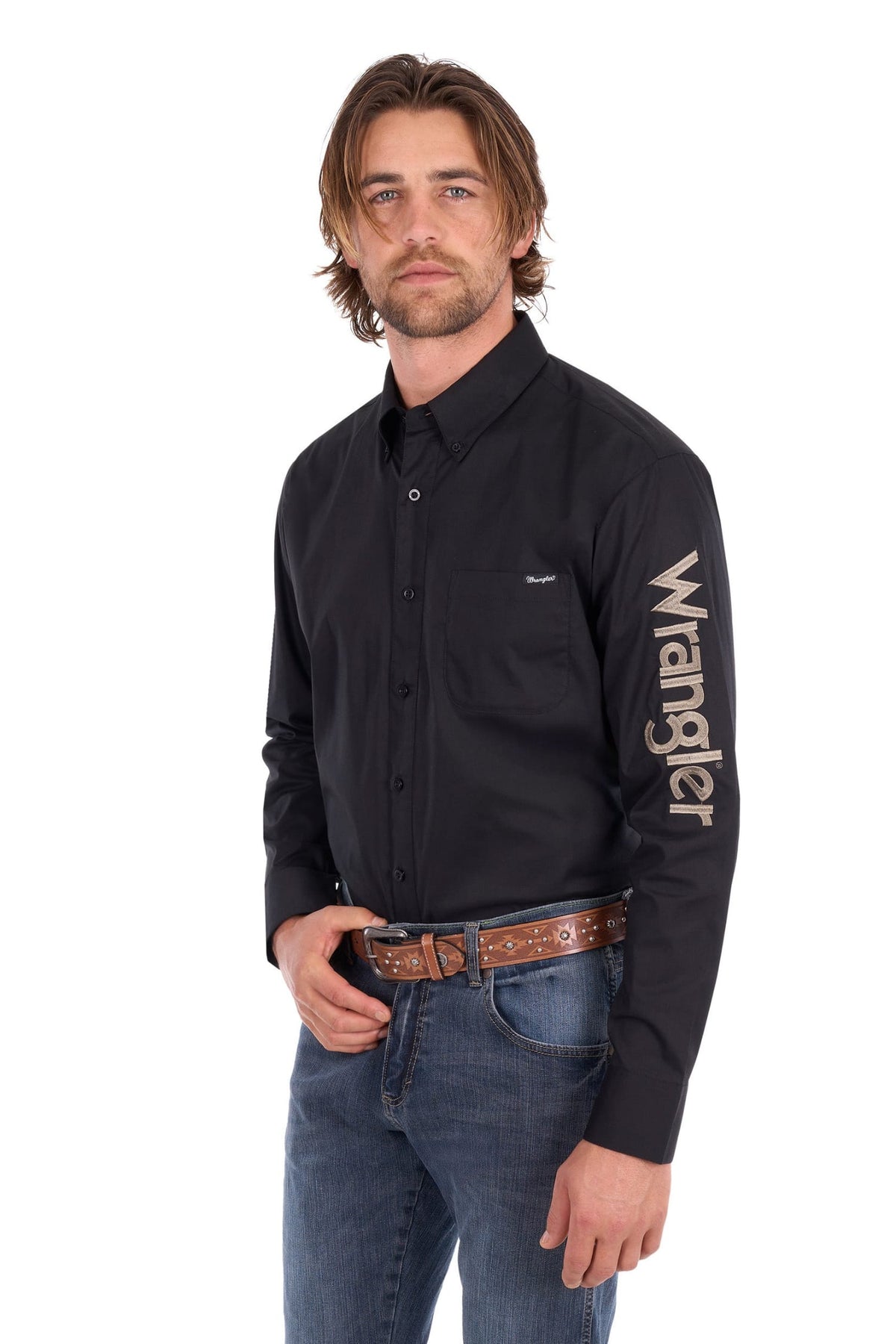 Wrangler Mens Shirts Wrangler Shirt Mens Flex Logo