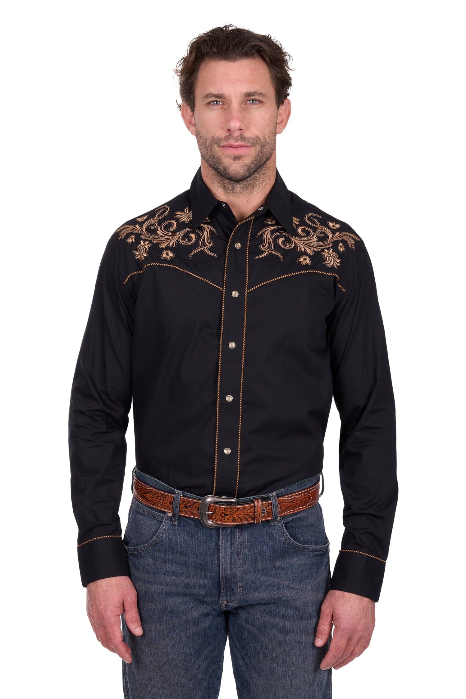 Wrangler Mens Shirts Wrangler Shirt Mens Luke Embroidered