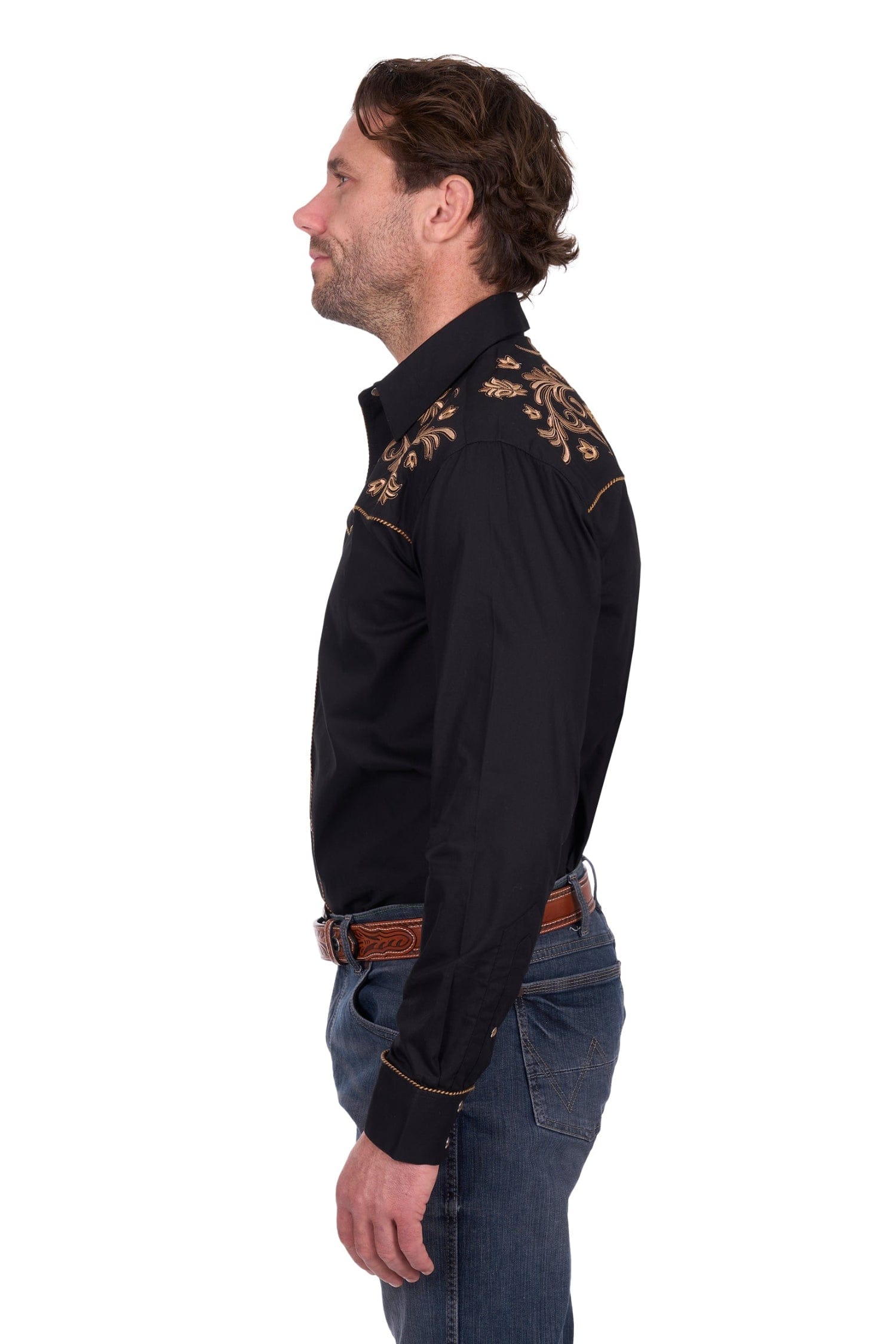 Wrangler Mens Shirts Wrangler Shirt Mens Luke Embroidered