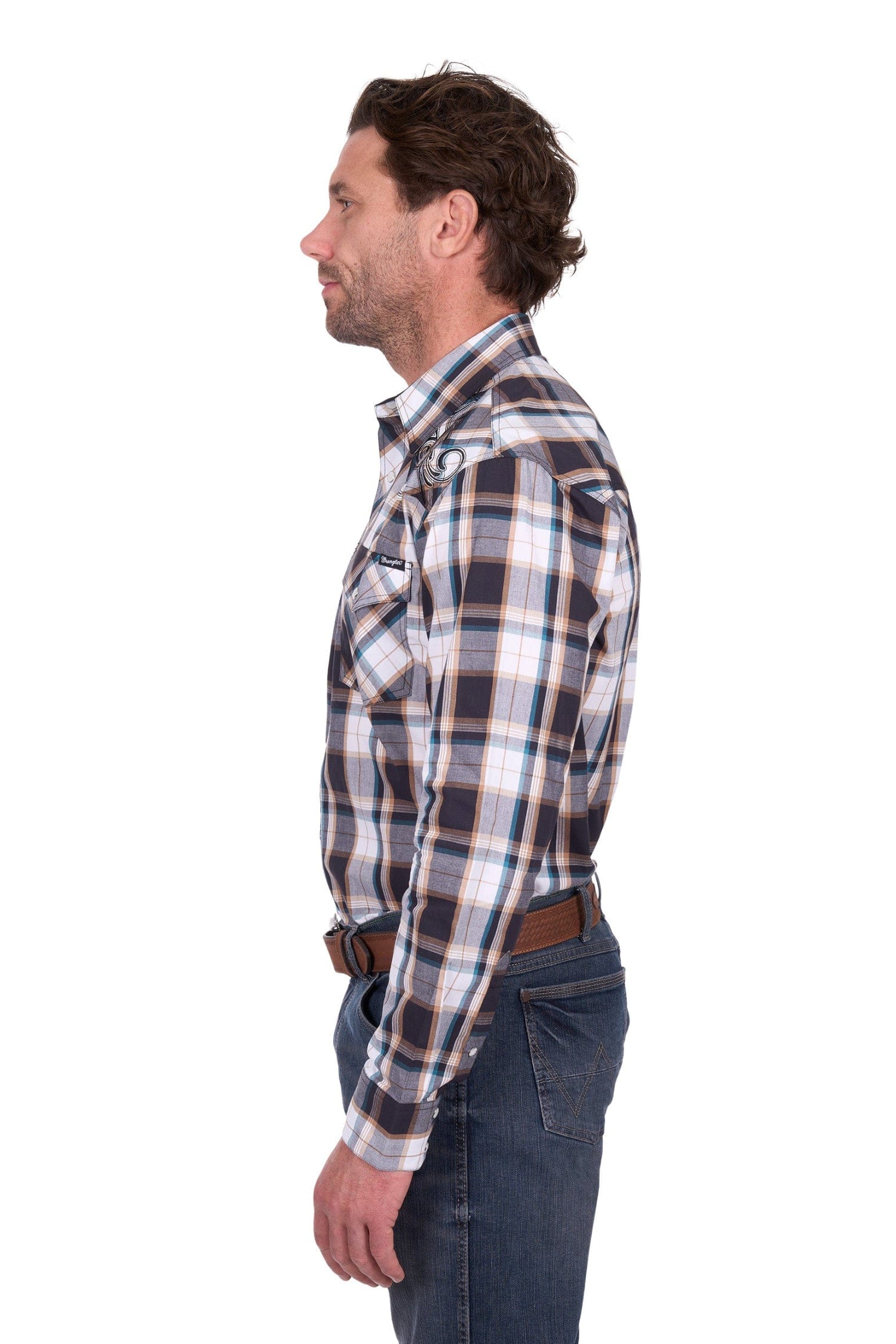 Wrangler Mens Shirts Wrangler Shirt Mens Ricky Embroidered