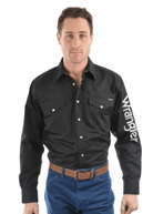 Wrangler Mens Shirts XS / Black Wrangler Mens Logo Rodeo Shirt