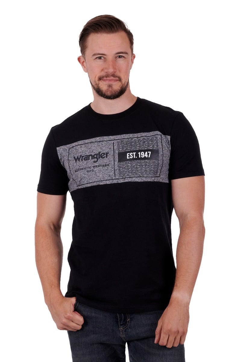 Wrangler Mens Tops S / Black Wrangler Tee Mens Stewart (X3S1557853)