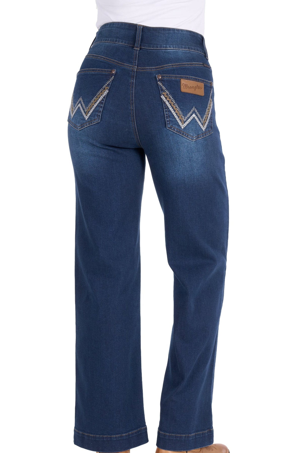 Wrangler Womens Jeans 01x30 / Old Indigo Wrangler Jeans Womens Chloe High Rise