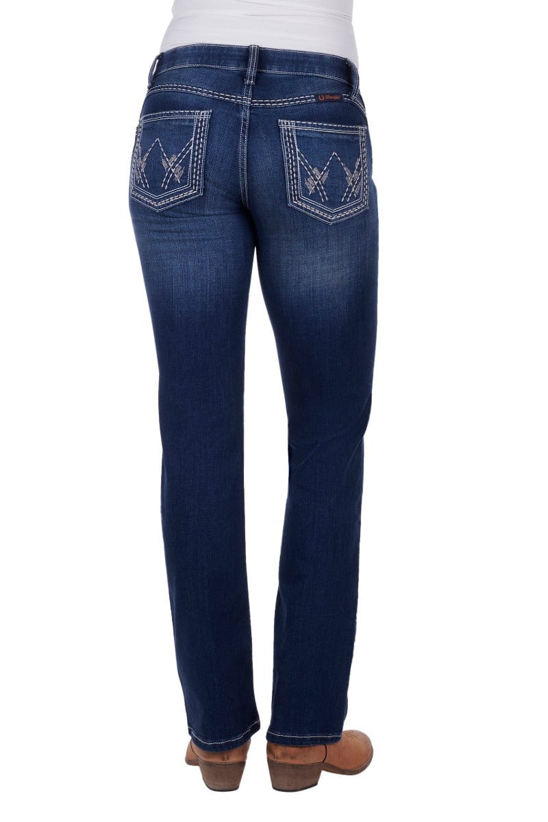 Wrangler Women's Mid Rise Bootcut Jeans - Light Indigo