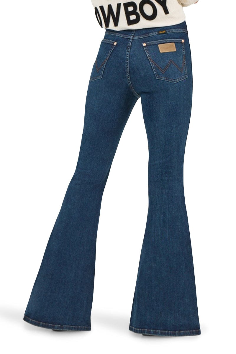 Wrangler Womens Jeans 24x32 / Dark Wash Wrangler Jeans Womens Lainey Wilson Pull-on Bell Bottoms