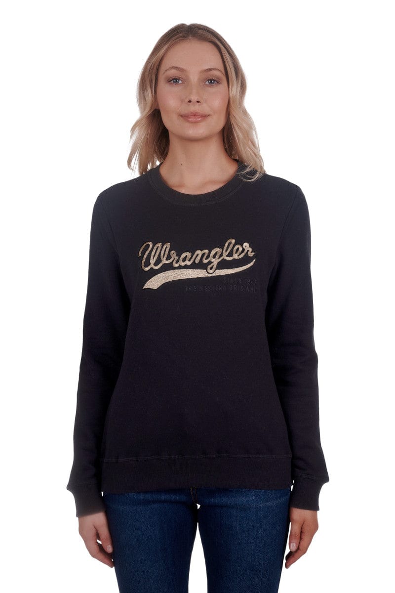 Wrangler Womens Jumpers, Jackets & Vests 08 / Black Wrangler Jumper Womens Stella Crew