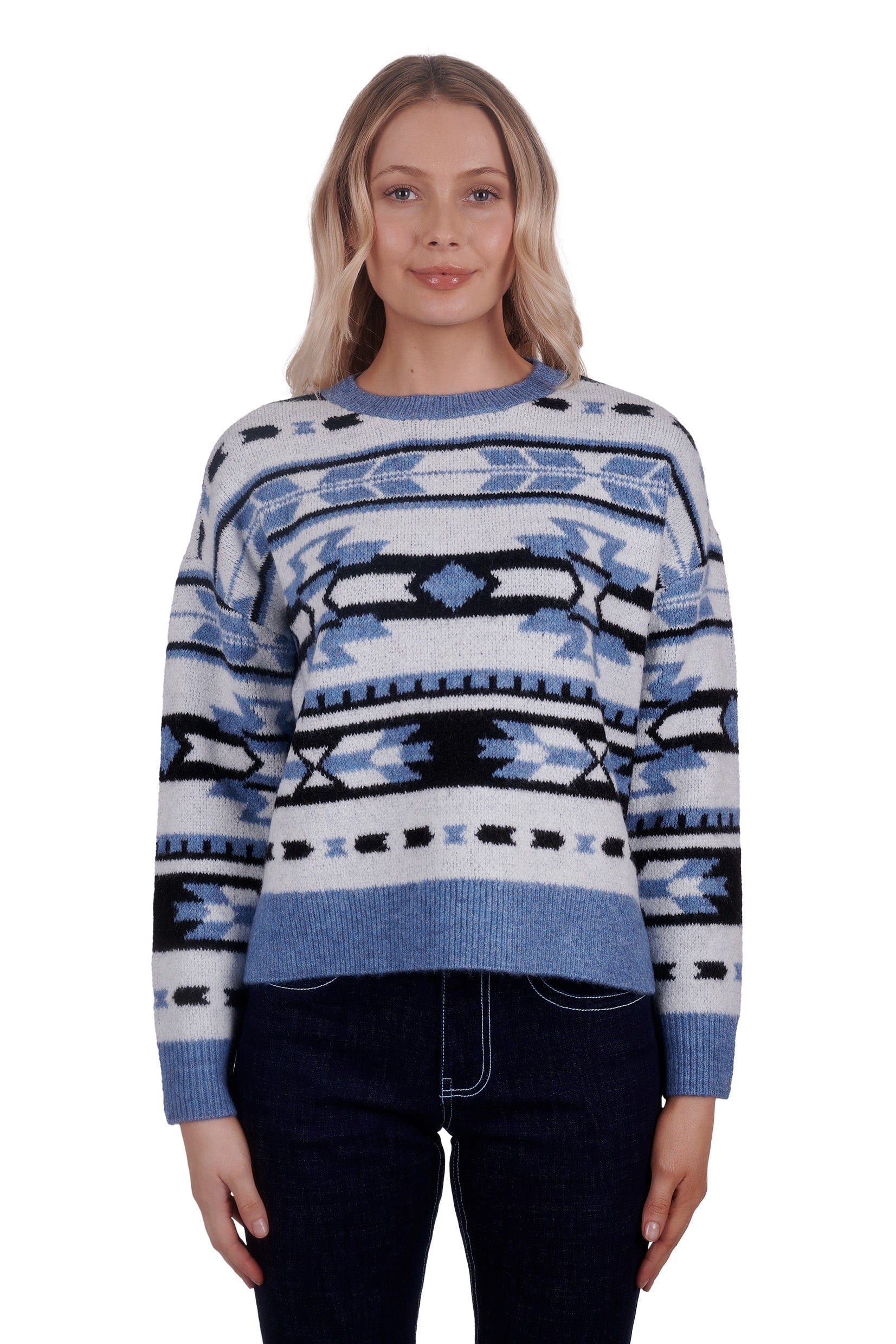 Wrangler Womens Jumpers, Jackets & Vests 08 / Blue Wrangler Jumper Womens Gigi Knitted