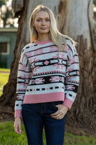 Wrangler Womens Jumpers- Jackets - Vests 08 / Pink Wrangler Jumper Womens Gigi Knitted