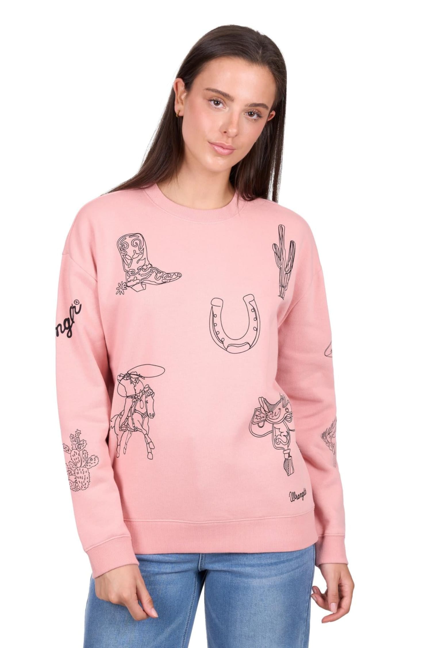 Wrangler Womens Jumpers- Jackets - Vests Wrangler Jumper Womens Mallory Crew