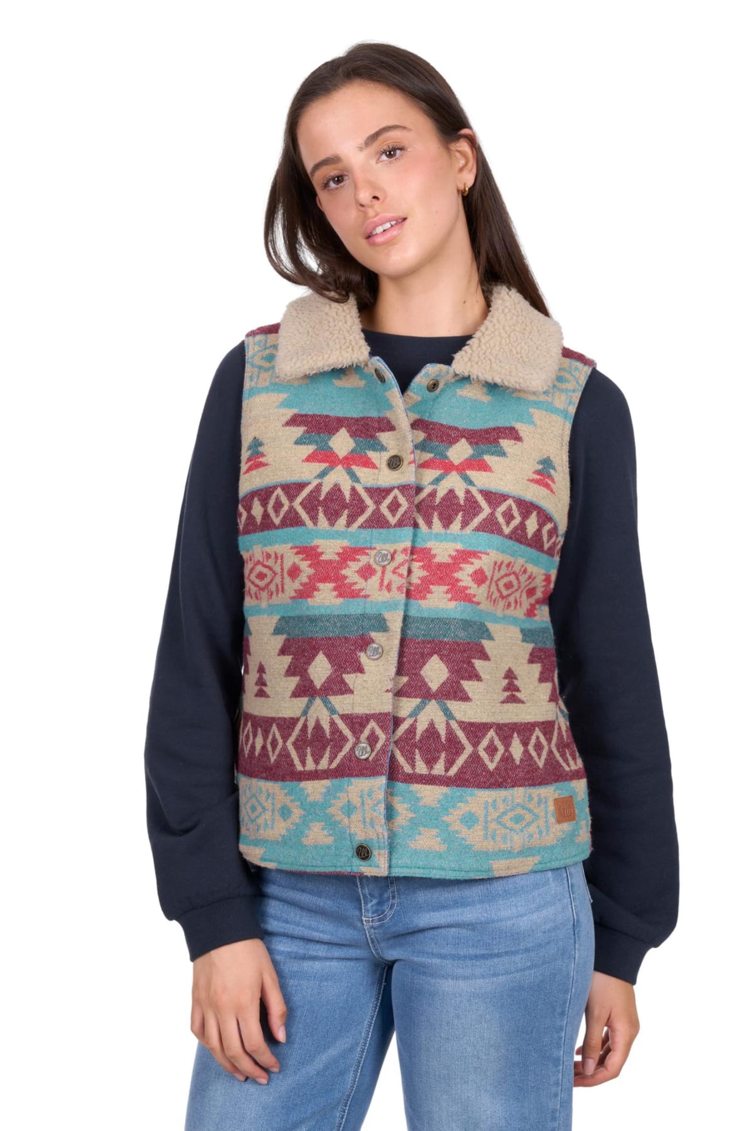 Wrangler Womens Jumpers- Jackets - Vests Wrangler Vest Womens Dixie Reversible