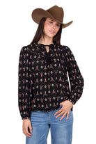 Wrangler Womens Shirts 08 / Black Wrangler Top Womens Lucille